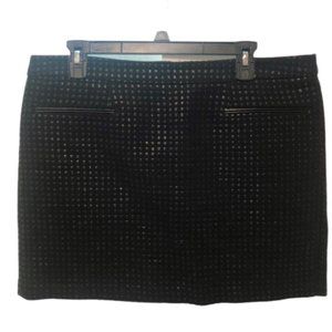 GAP Black Textured Pencil Skirt